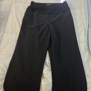 Black Wide-Leg Maternity Pants